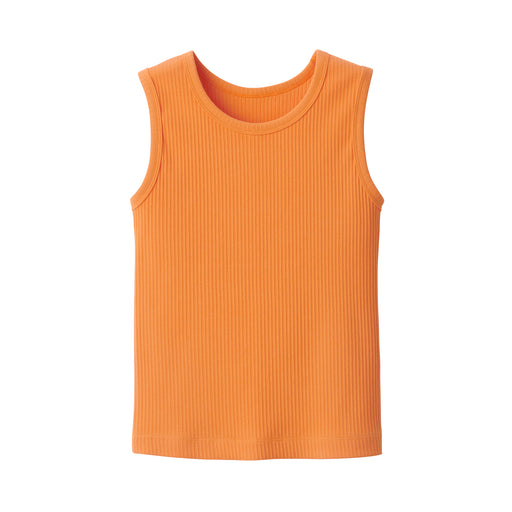 Women's Ribbed Tank Top Orange MUJI