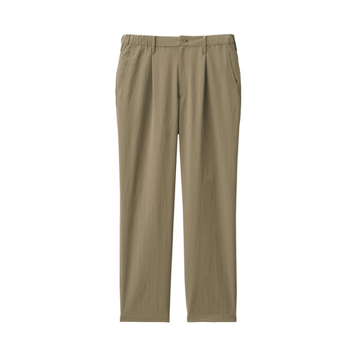 Men's Breathable Stretch Wide Tapered Pants Khaki MUJI