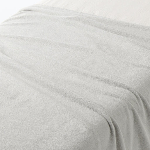 Pile Weave Blanket - Double Light Grey Double (180 x 200 cm 70.9 x 78.7") MUJI
