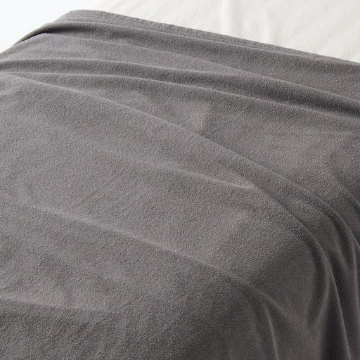 Pile Weave Blanket - Double Charcoal Grey Double (180 x 200 cm 70.9 x 78.7") MUJI