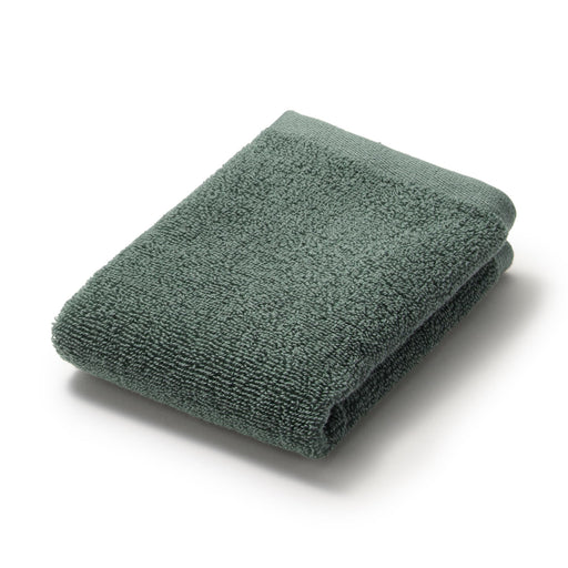 Twin Pile Hand Towel with Loop Green MUJI