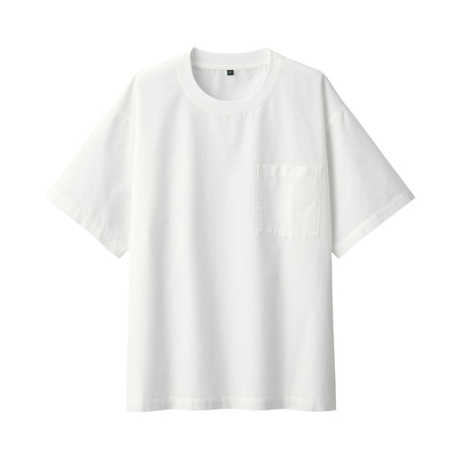 Men's Cool Touch Short Sleeve Woven T-Shirt White MUJI
