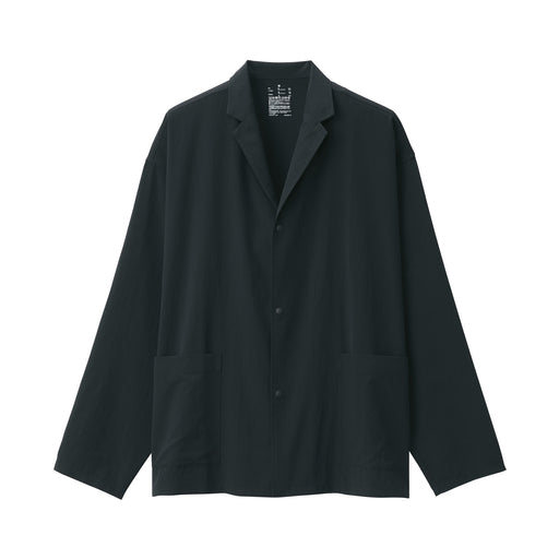 Men's Breathable Stretch Shirt Jacket Black MUJI