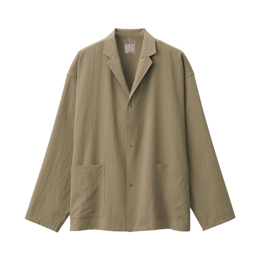 Men's Breathable Stretch Shirt Jacket Khaki MUJI
