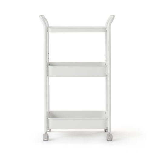 Steel Pipe Wheeled Rack Utility Cart - Light Gray MUJI