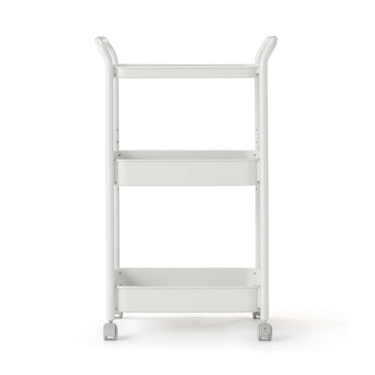 Steel Pipe Wheeled Rack - Light Gray | Utility Cart | MUJI USA