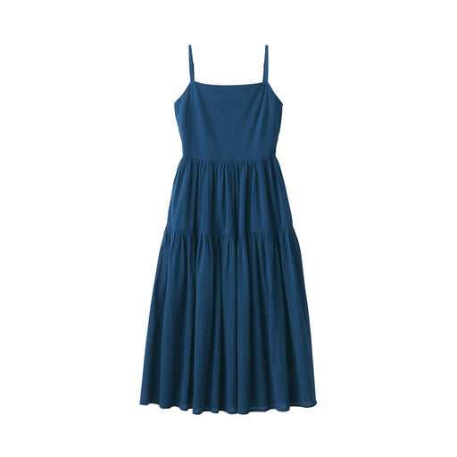 (Transfer to Portland) Women's High Twisted Veil Camisole Dress Navy MUJI