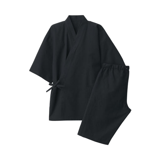 Men's Shijira Jinbei Loungewear Set Black MUJI