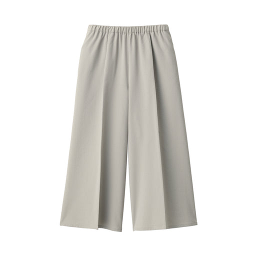 Women's Seersucker Cropped Pants Light Gray MUJI