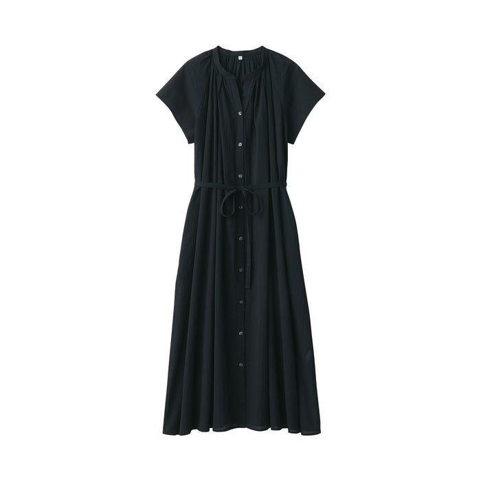 Women's High-Twist Veil French Sleeve Dress Women's High-Twist Veil French Sleeve Dress
