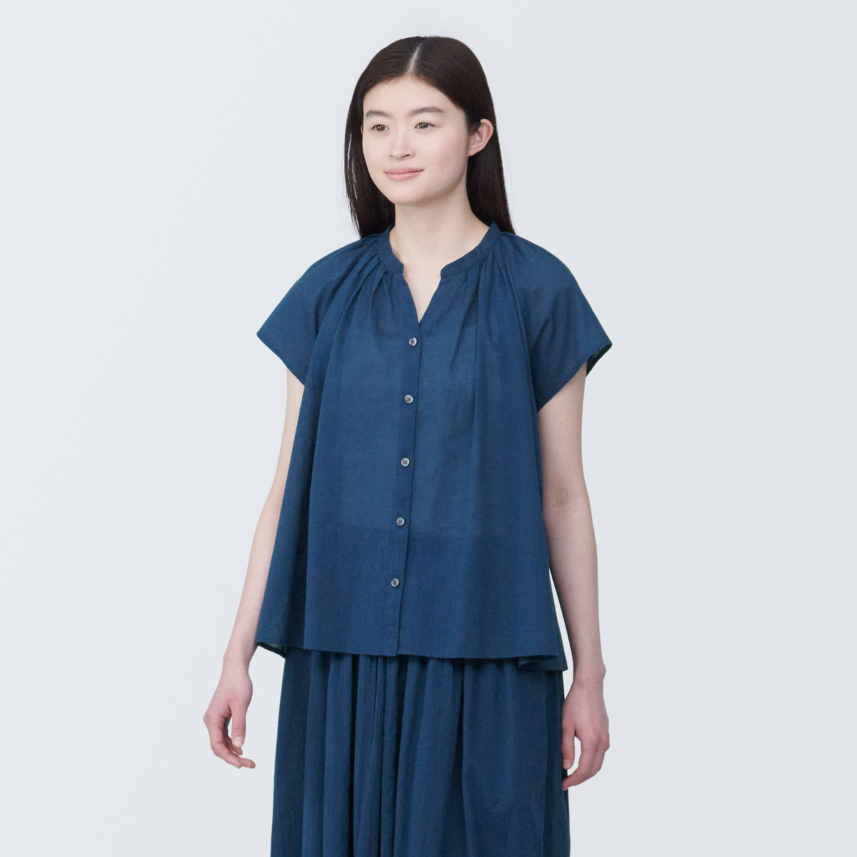 Moji Pleated Sleeve Blouse