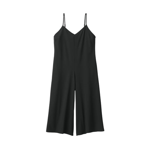 Women's Seersucker Jumpsuit Black MUJI