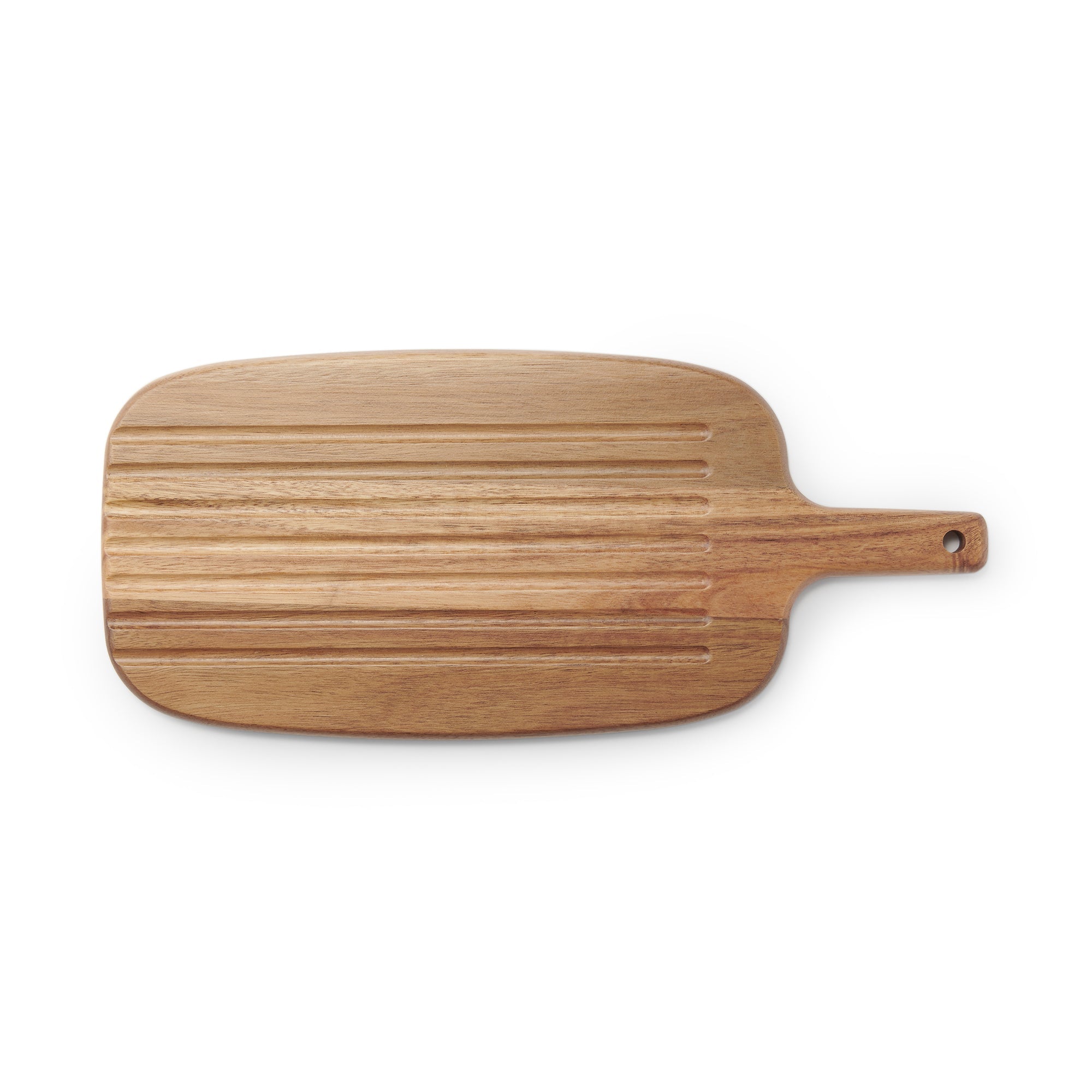 Acacia Double-Sided Cutting Board w/ Handle Large | MUJI USA