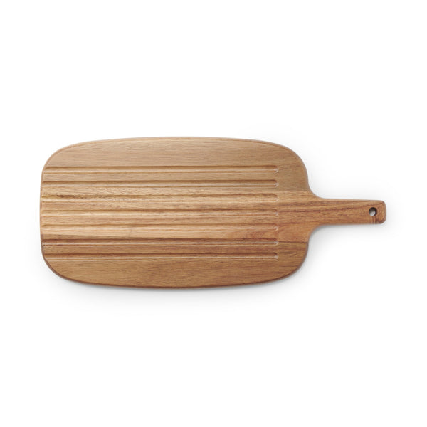 Acacia Double-Sided Cutting Board w/ Handle Large | MUJI USA