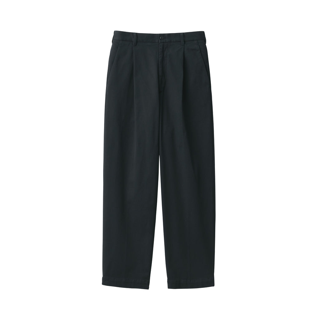 Men's Stretch Chino Darted Wide Pants | Chino Pants | MUJI USA
