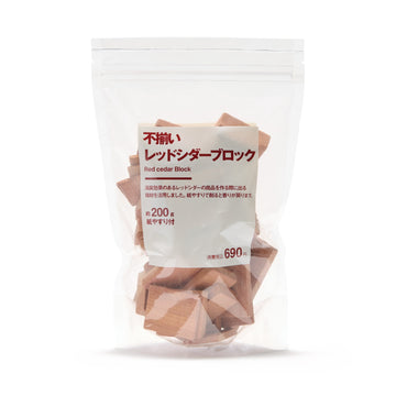 Irregular Shapes Red Cedar Block Set with Sandpaper MUJI