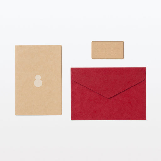 Honeycomb Paper Pop-Up Card - Snowman MUJI