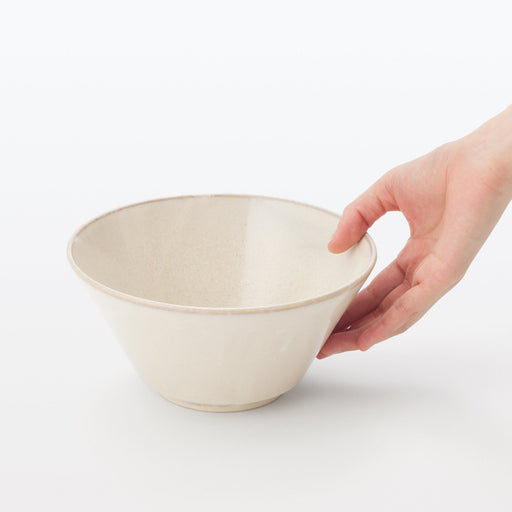 Mino Ware Noodle Bowl - White Glaze MUJI