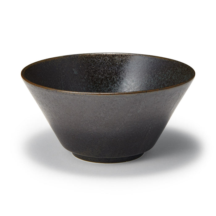 Mino Ware Noodle Bowl - Black | Porcelain Dinnerware | MUJI USA
