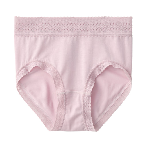 #deleted Lyocell Blend High-Rise Shorts with Lace FCE3424A Light Pink MUJI
