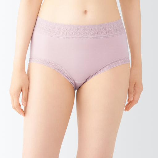 #deleted Lyocell Blend High-Rise Shorts with Lace FCE3424A MUJI