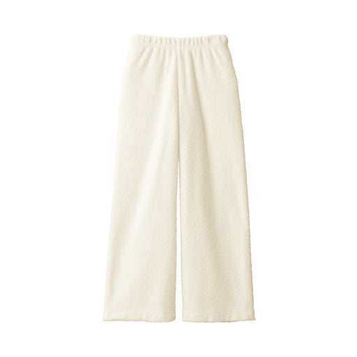 Women's Smooth Knit Fleece Long Pants Ivory MUJI