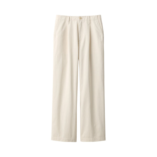 Slub Yarn Chino Darted Wide Pants Ivory MUJI