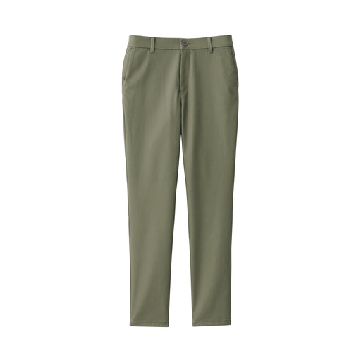 Stretch Chino Slim Tapered Pants Khaki Green MUJI