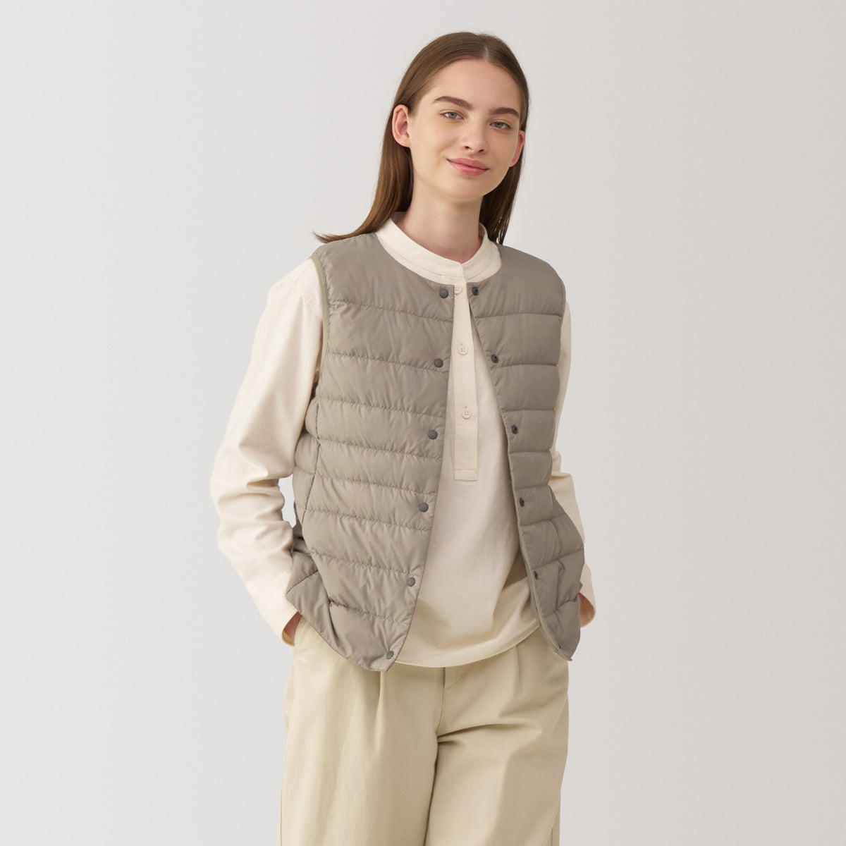 Women's Lightweight Down Collarless Vest