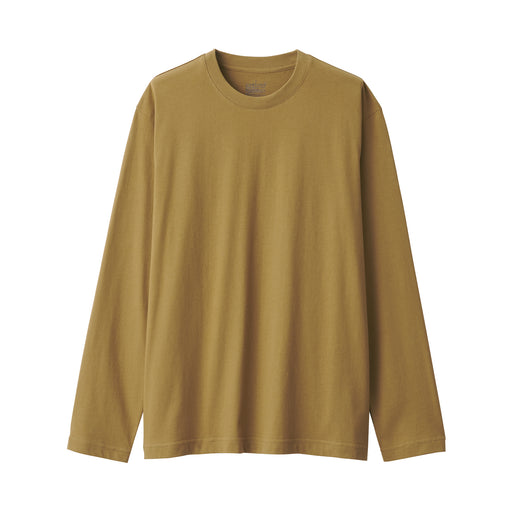 Men's Washed Jersey Crewneck T-Shirt Dark Mustard MUJI