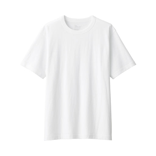 Men's Washed Heavyweight Crewneck T-Shirt White MUJI