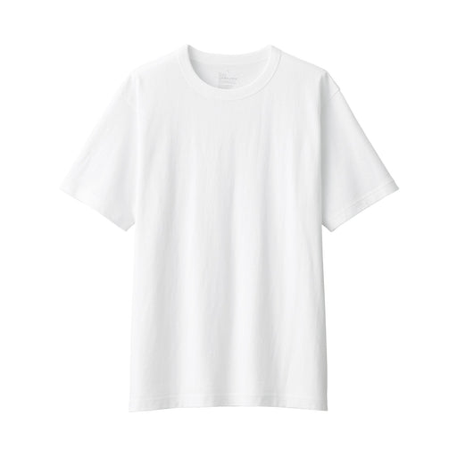 Men's Washed Heavyweight Crewneck T-Shirt White MUJI