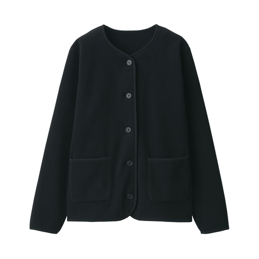 Recyclable Fleece Cardigan Black MUJI