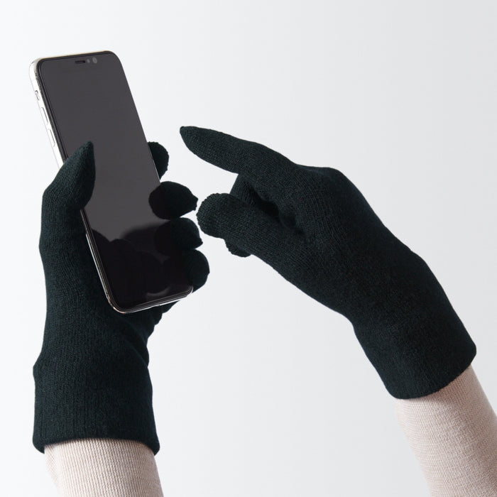 Wool Blend Touchscreen Gloves Winter Accessories MUJI USA