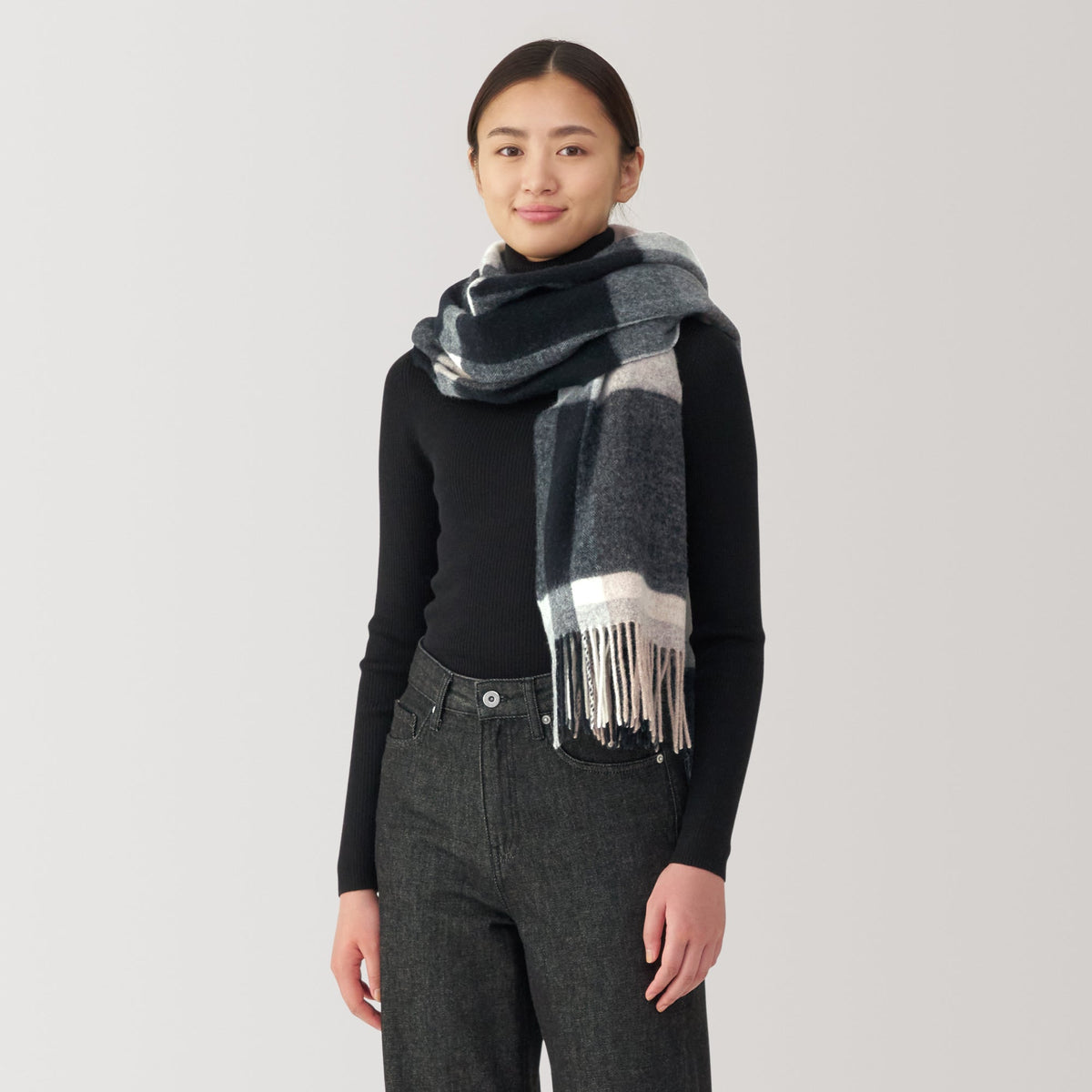 小物 BABY WOOL BLANKET STOLE Wool Blanket Patterned Stole | Scarves and Stoles | Winter