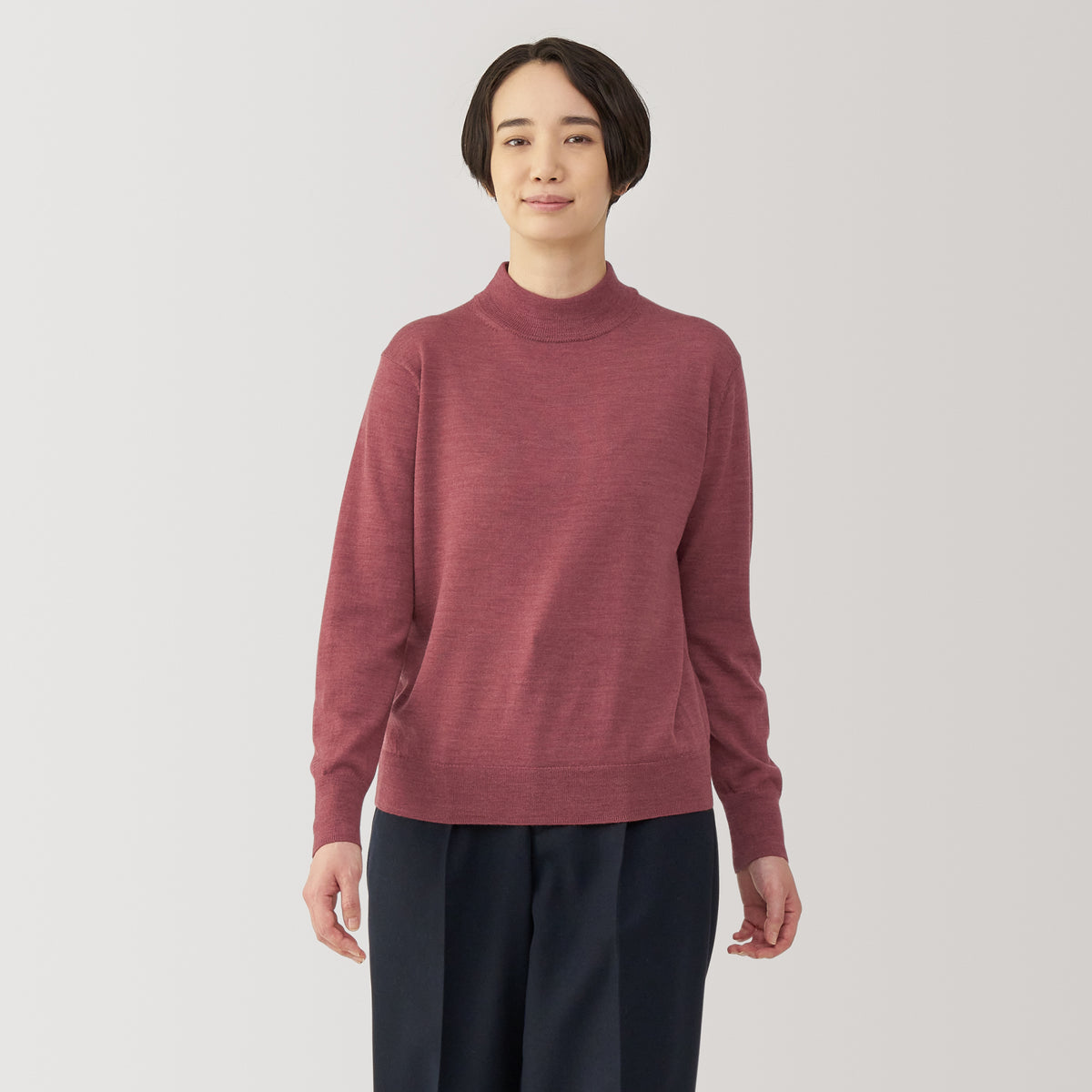 Women's Washable High-Gauge High Neck Sweater
