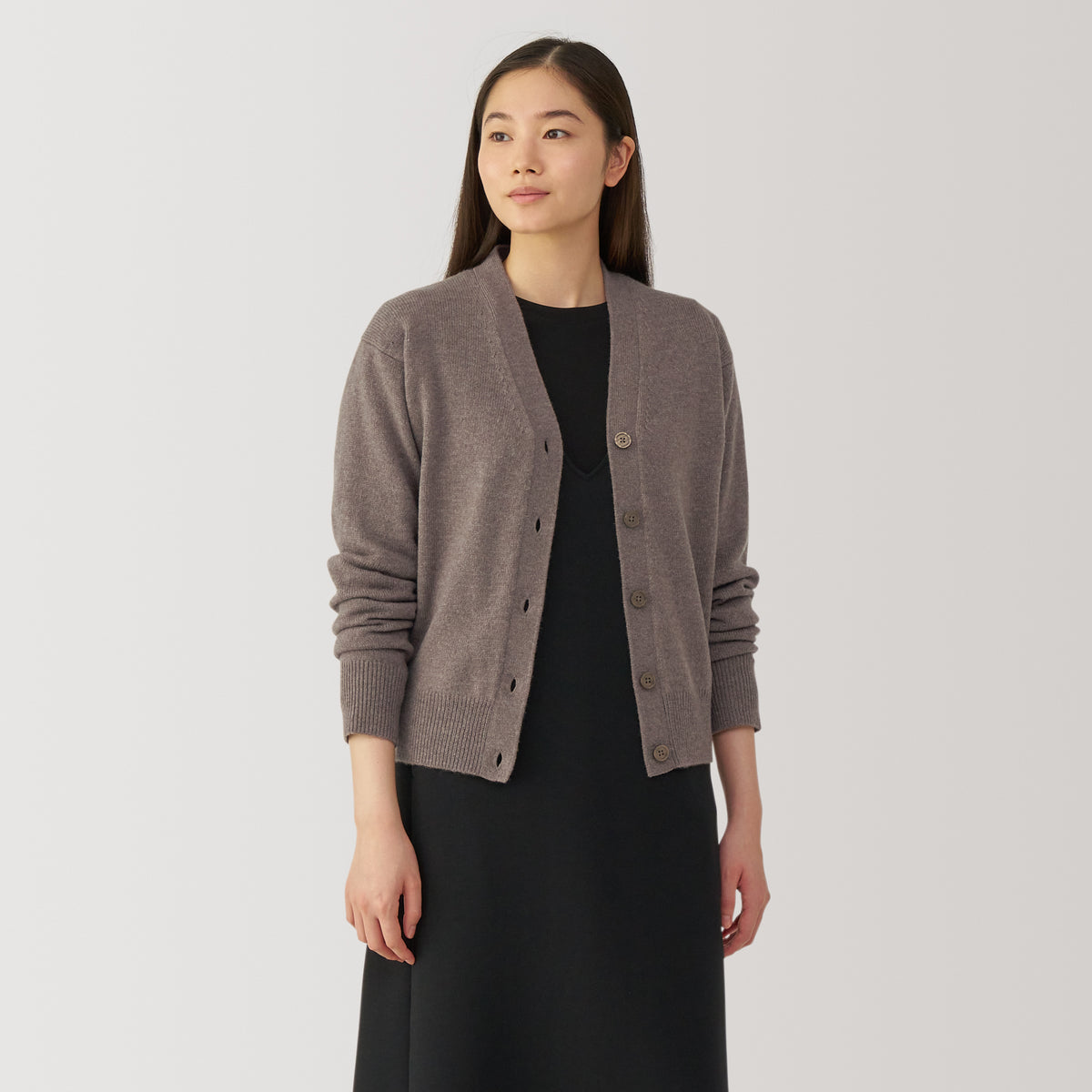 Women's Washable Mid-Gauge V-Neck Cardigan