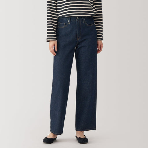 Women's Kapok Blend Denim Straight Pants MUJI