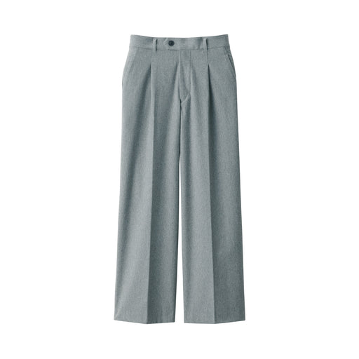 Women's Stretch Brushed Darted Wide Pants Gray MUJI