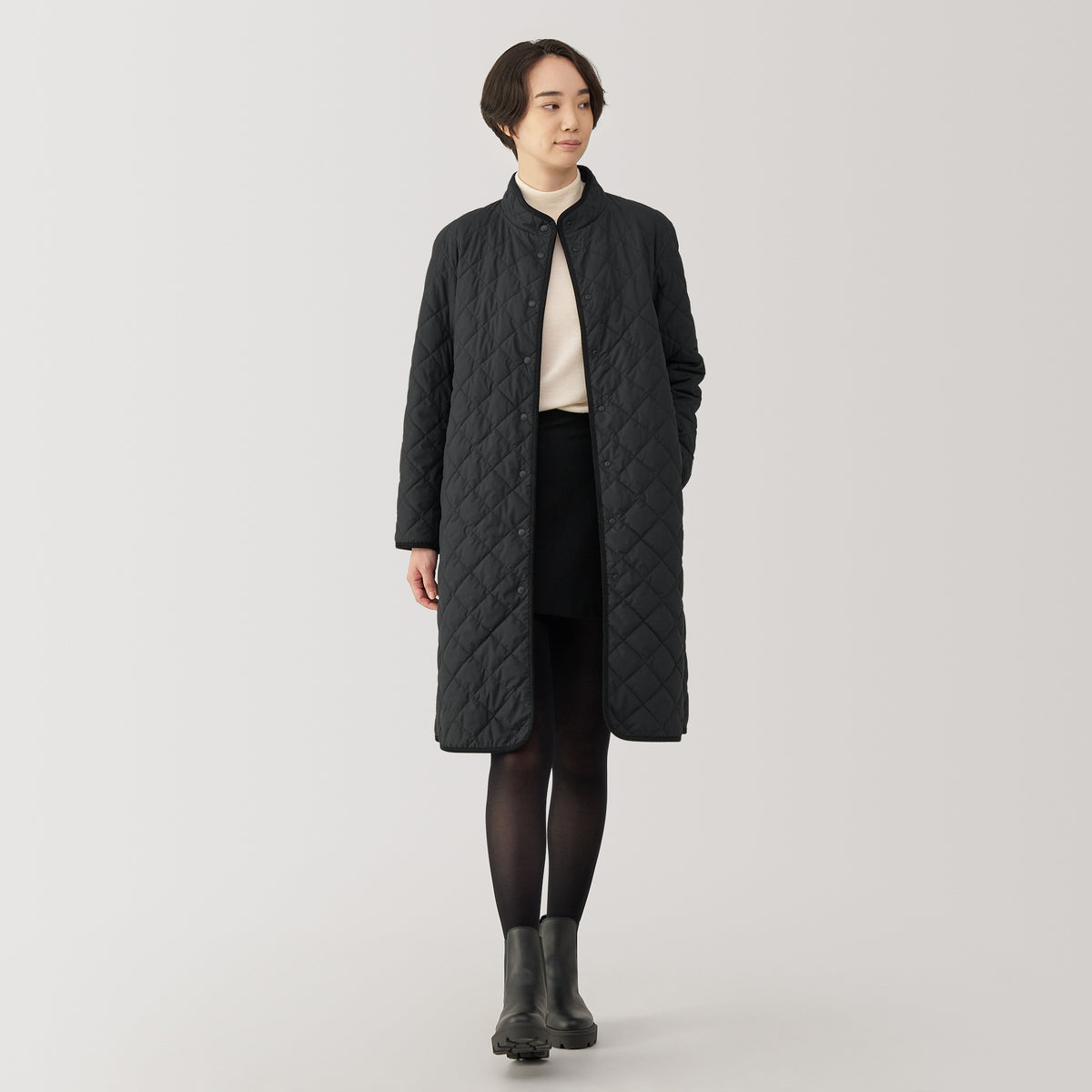 Women's Padding Quilted Coat Fall Outerwear MUJI USA