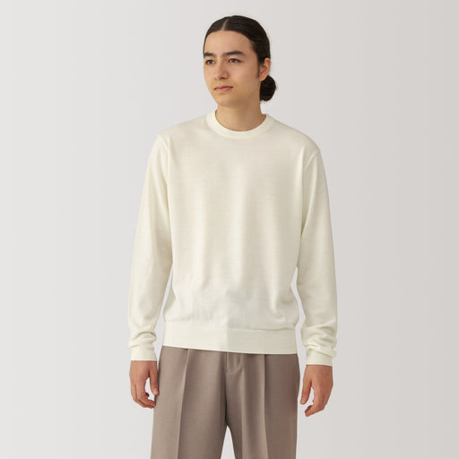 Men's Washable High-Gauge Crewneck Sweater MUJI