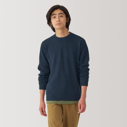 Men's Soy Fiber Mid-Gauge Crewneck Sweater MUJI