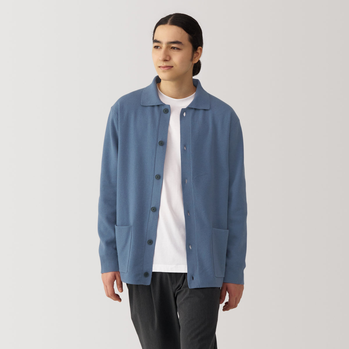 Men's Washable Milano Ribbed Shirt Cardigan