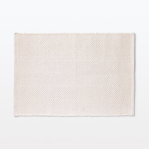 Hand Woven Floor Mat - W19.7 x L29.5" Ivory MUJI