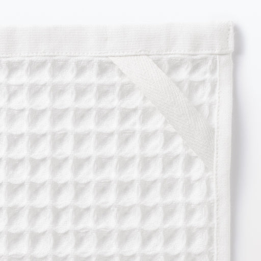 Waffle Hand Towel with Loop Off White MUJI