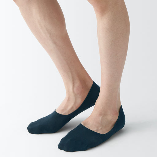 Silicone Gripper No-Show Socks Dark Navy MUJI