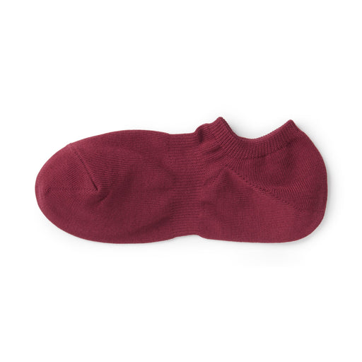 Right Angle Sneaker Socks Burgundy MUJI