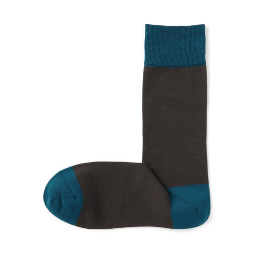 Right Angle Lustrous Wool Mix Thin Socks Brown Pattern 25-27 cm (US W 9-11 M 7.5-10) MUJI