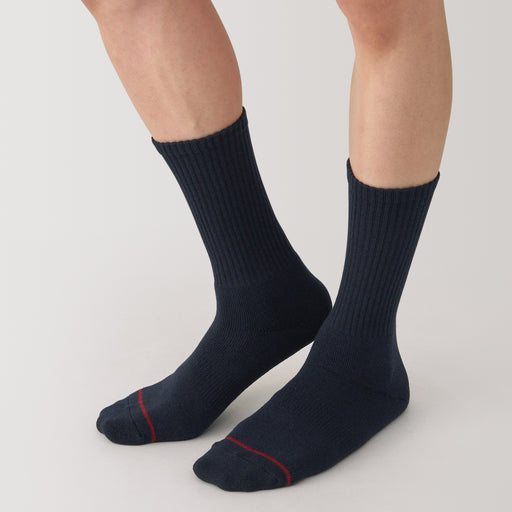 Right Angle Warm Cotton Blend Thick Crew Socks MUJI