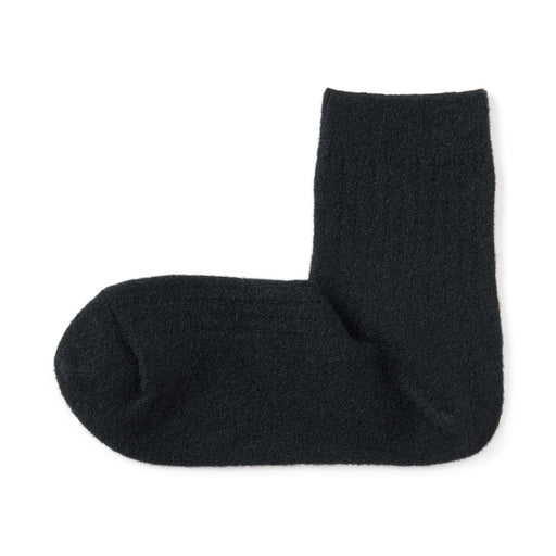 Right Angle Loose Top Short Socks Black MUJI